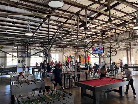 The whole front taproom
